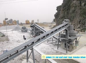 Trạm nghiền rửa cát nhân tạo 100 tấn/h thực hiện cho Cty Cổ Phần Xi Măng Xuân Thành - Hà Nam