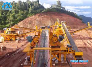 Trạm nghiền quặng sắt  công suất  250 tấn/h thực hiện cho Tổng Công Ty Hợp Tác Kinh Tế tại tỉnh XAYSOMBUN, Lào