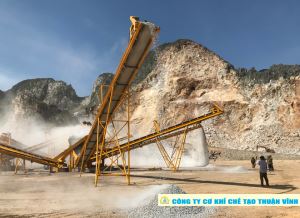 Trạm nghiền sàng đá  350 tấn/h, nghiền đá Vôi do công ty Thuận Vinh chế tạo