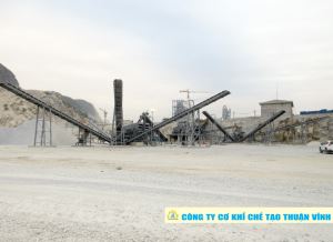 Dây chuyền nghiền sàng đá công suất 600 tấn/h, nghiền đá vôi do công ty  Thuận Vinh chế tạo