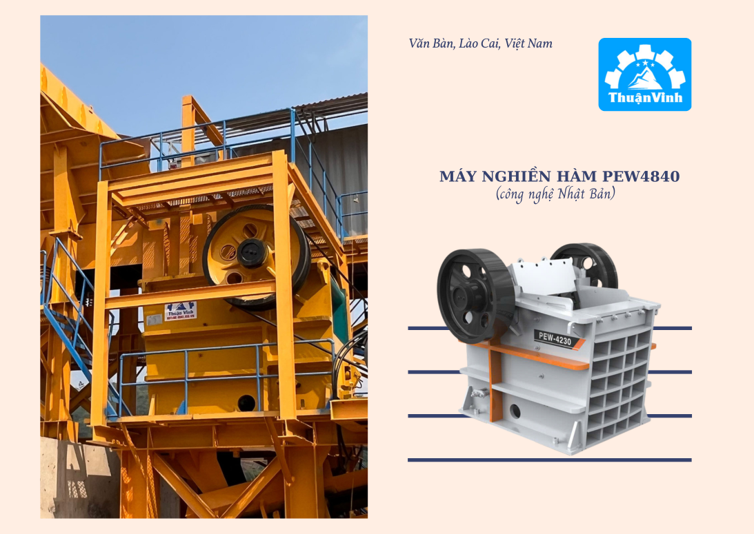 Máy nghiền hàm PEW4840. Công nghệ Nhật bản, độ bền và ổn định vượt thời gian